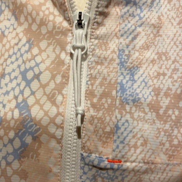 NWT Adidas Fast Running Jacket women’s tan blue X-Large #Gift - Picture 4 of 11